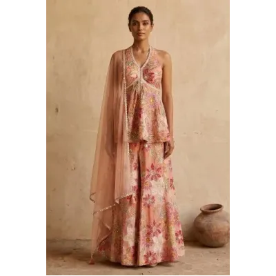 Deep Maroon Color Party Wear Gown