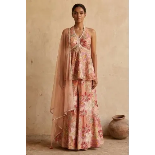  Blue Pure Dola Designer Saree 