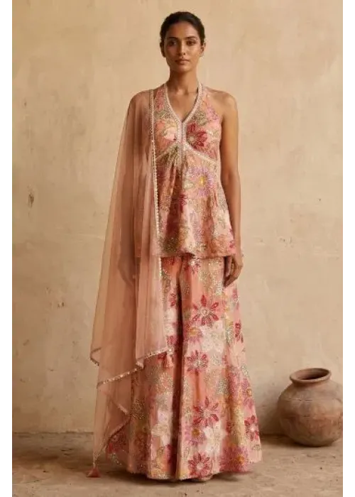 Yellow with White Color Silk Fabric Kurta Set