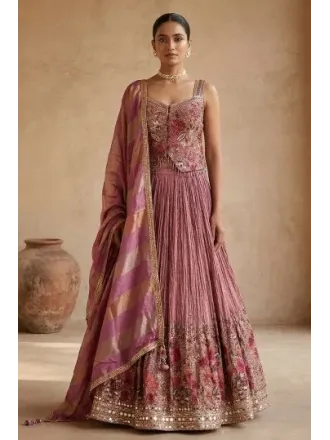 Yellow with Peach Color Cotton Designer Suit