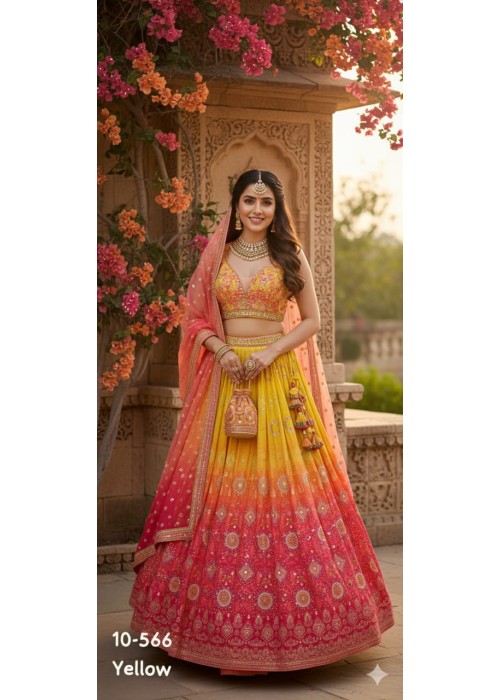 Yellow with White Color Silk Fabric Kurta Set