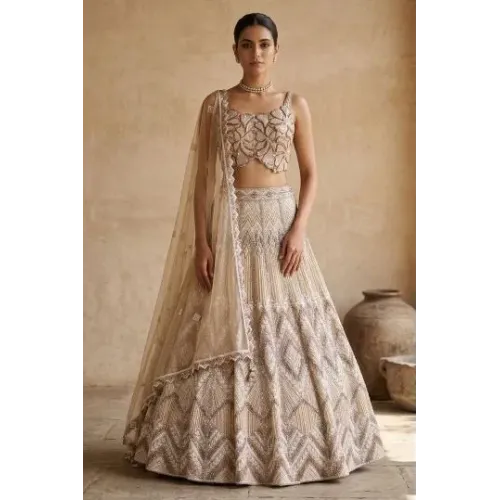  Blue Heavy Embroidered  Saree 