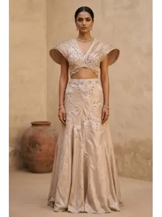 Yellow With Blue Color Designer Chiffon Kurti