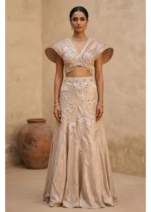 Yellow With Blue Color Designer Chiffon Kurti