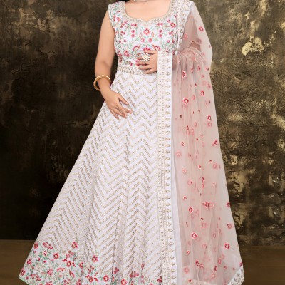 Exclusive White Silk Gown 