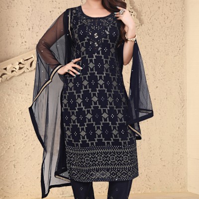 Dark Blue  Pant Set 