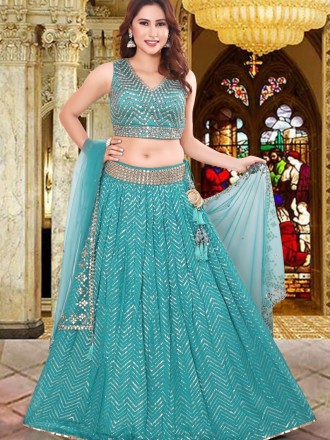 blue  foil and zari embroidery work
