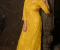 Yellow Color Designer Chinnon Kurti