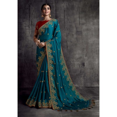 Blue Fancy Saree